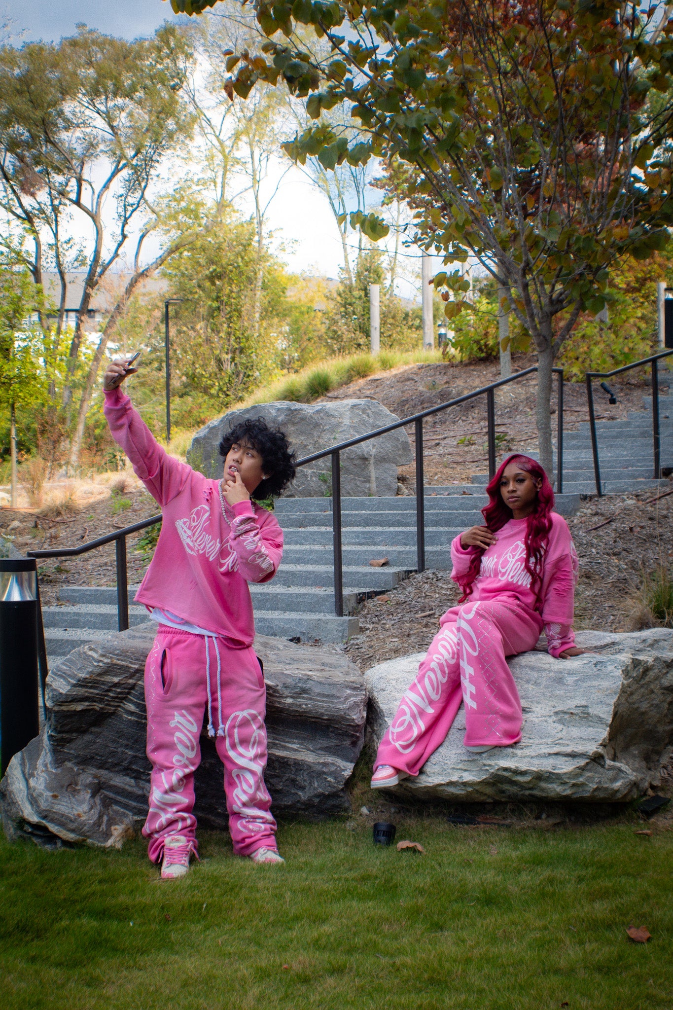 Pink Never Settle SweatSuit
