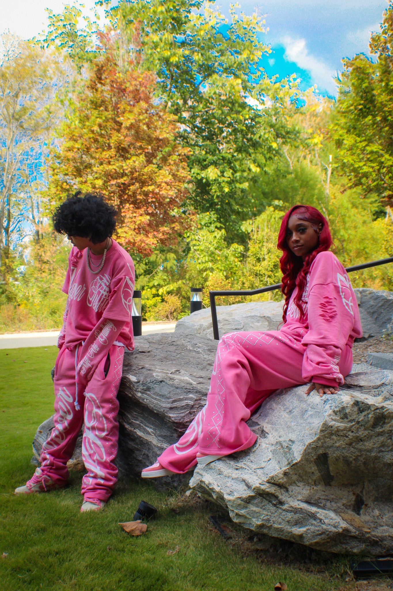Pink Never Settle SweatSuit