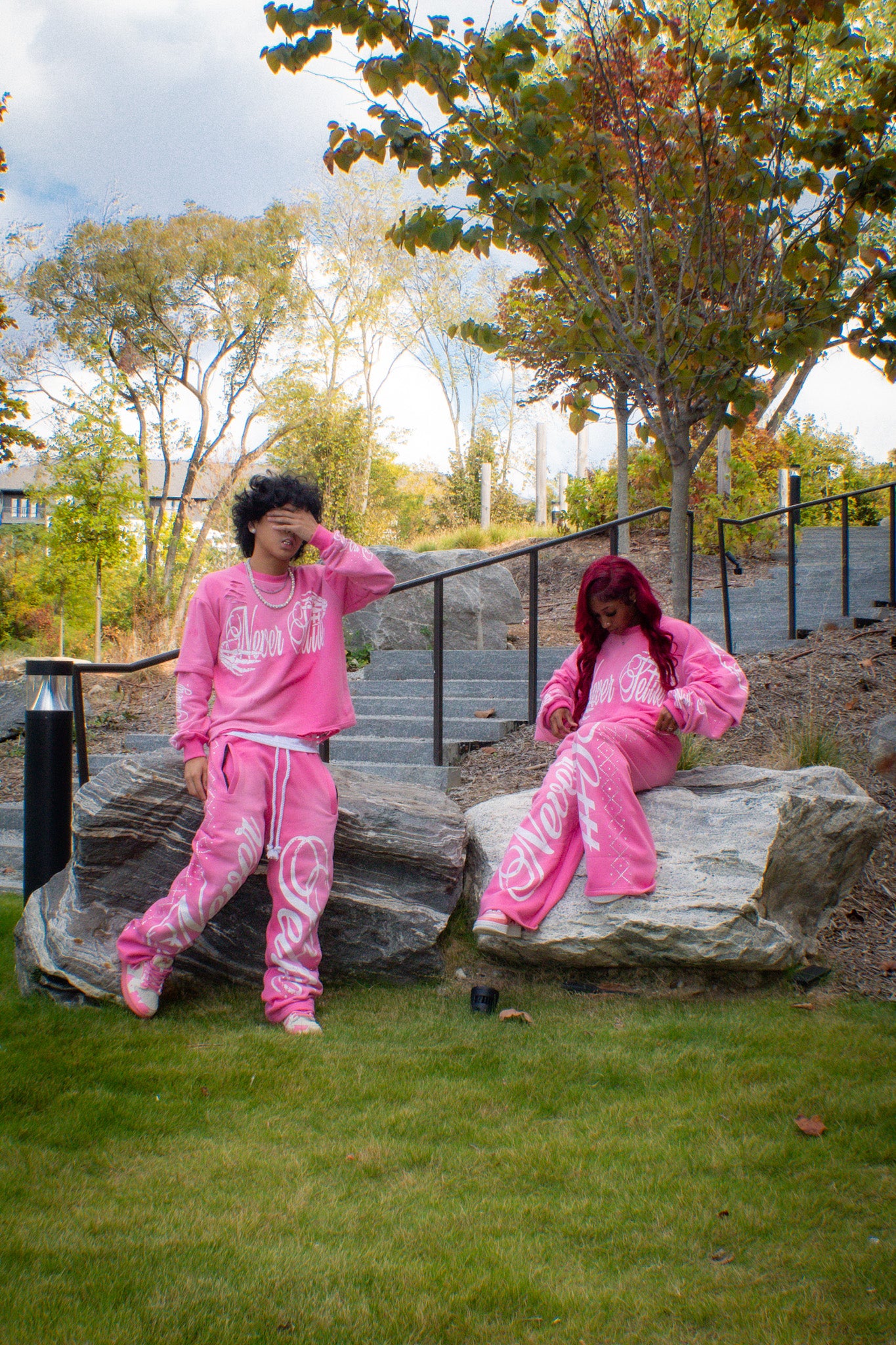 Pink Never Settle SweatSuit
