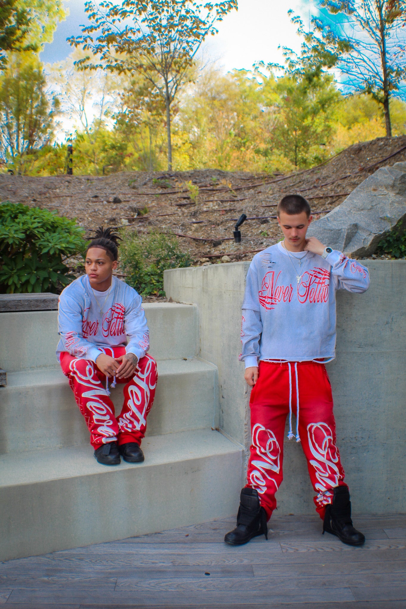 Red Never Settle SweatSuit